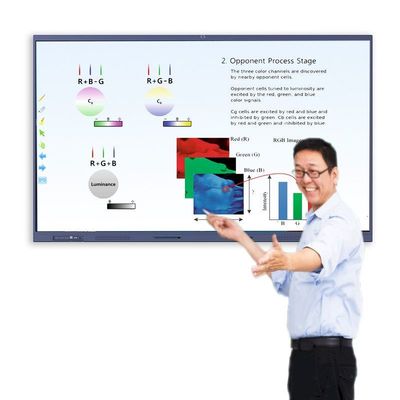 4K Ultra HD Infrared 20-point Multi-touch 75'' Interactive Flat Panel with USB & HDMI Connections