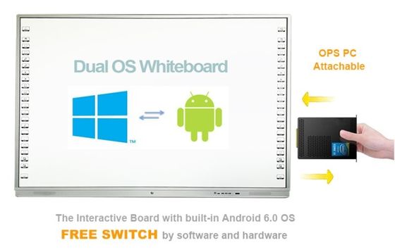Business Electronic Interactive Whiteboard Projector PC Android Dual OS