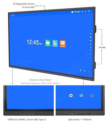 Infrared Smart Board Interactive Whiteboard Digital Touch Panel Dual Os ROHS