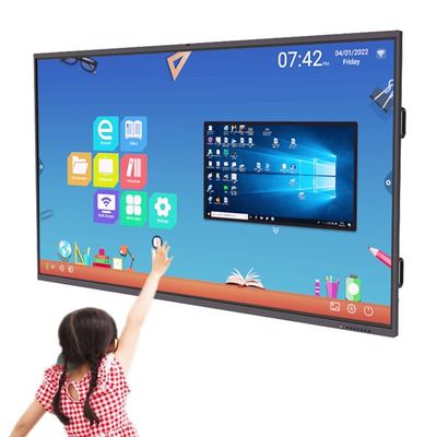 All In One Ir Touch Screen Interactive Whiteboard Smart Flat Panel For Classroom