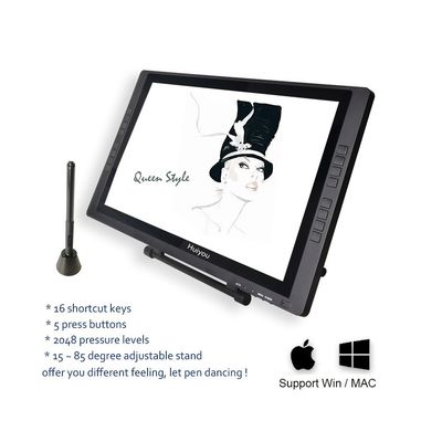 22 Inch Drawing Tablet Monitor 8192 Pressure MAC 1080P IPS Screen ISO