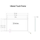 Teaching Infrared Touch Frame 32inch Infrared Multi Touch Screen Overlay ISO