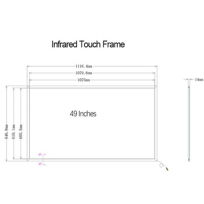 Multitouch IR Infrared Touch Screen Monitor Overlay Kits For Smartboard