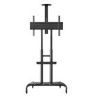 Whiteboard Floor Stand TV Mobile Cart SPCC Audio Visual Display ROHS