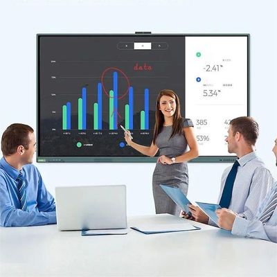 4K Ultra HD Infrared 20-point Multi-touch 75'' Interactive Flat Panel with USB & HDMI Connections