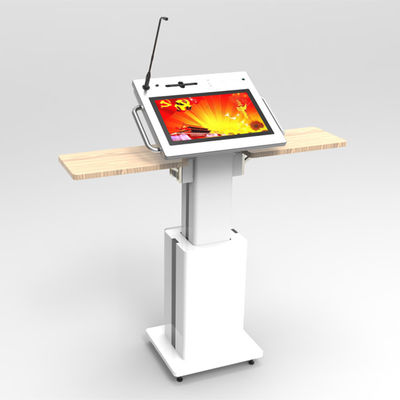 School Smart Classroom Podium Auto Lift Interactive Digital Touch Screen IPS
