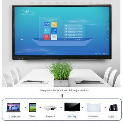 IR Multi Touch Digital Whiteboard HDMI Smart Board Interactive Display FCC