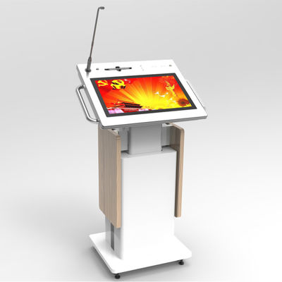 School Smart Classroom Podium Auto Lift Interactive Digital Touch Screen IPS