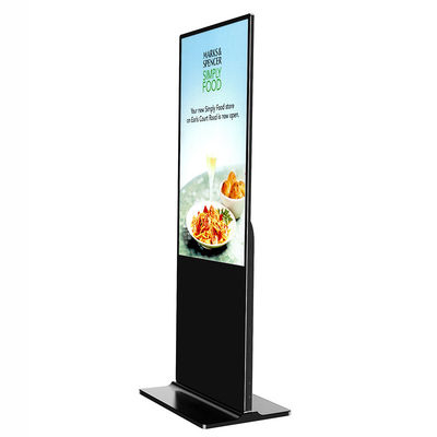 OEM UHD Ultra Thin Advertising Digital Signage Floor Standing Capacitive