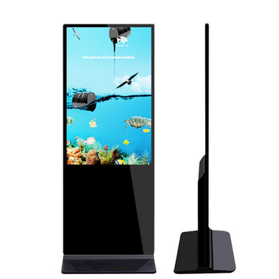 OEM UHD Ultra Thin Advertising Digital Signage Floor Standing Capacitive