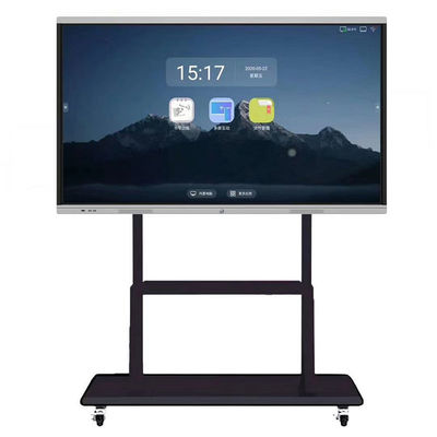 OEM 75 Inch Smart Interactive Whiteboard Electronic Touchscreen UHD 12MP Camera