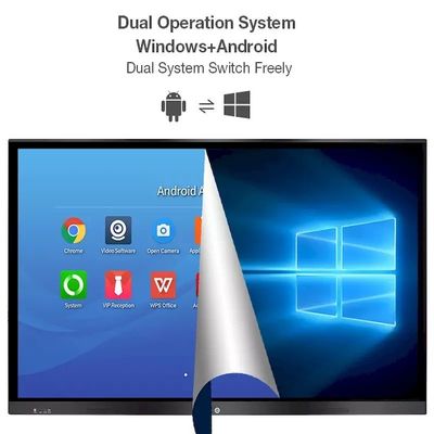 Infrared Smart Board Interactive Whiteboard Digital Touch Panel Dual Os ROHS