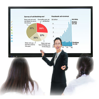 All In One Ir Touch Screen Interactive Whiteboard Smart Flat Panel For Classroom