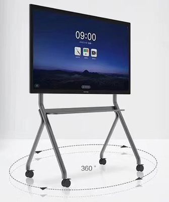 Whiteboard Portable Mobile TV Monitor Stand 2.5" Wheels Braking ODM SGS