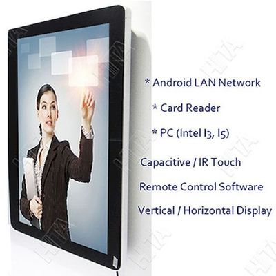 Multitouch Wall Mounted Digital Signage 4K LCD Advertising Display Splicing