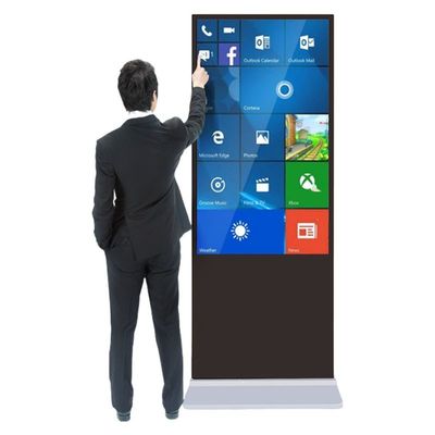 50 Inch Floor Stand Digital Signage Poster 4K UHD Infrared Dual OS