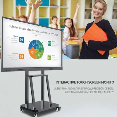 4K LCD Touchcreen Panels IR Interactive Whiteboard With 13MP Camera Built In