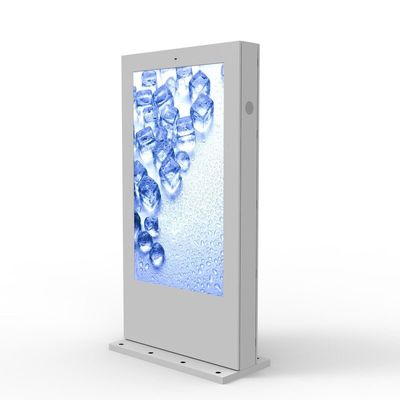 4K LCD Advertising Display Outdoor Digital Totem Floor Stand Waterproof